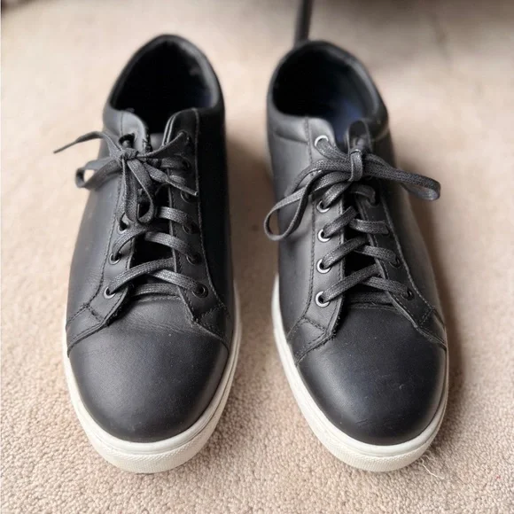 Portland Leather - Patina Black Leather Men’s Low Top Sneaker 9.5 - Picture 1 of 6